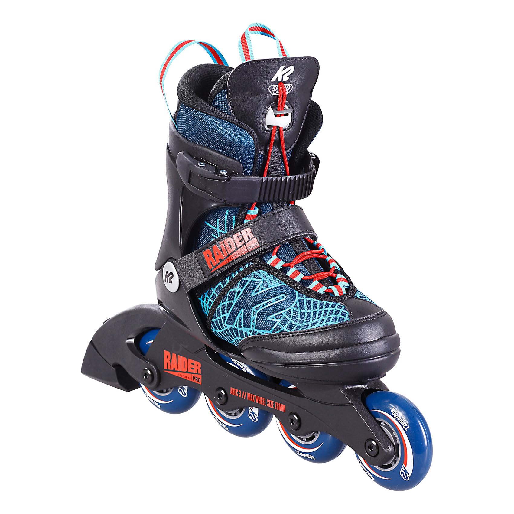 K2 Skates 30F0266 łyżworolki chłopięce Raider PRO LTD - niebieskie - czerwone