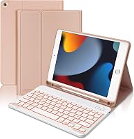 JADEMALL Levehető Bluetooth Billentyűzet Tok iPad 10.2" 9/8/7 Generációhoz - Háttérvilágítású AZERTY Billentyűzet, Rózsaszín

AI: I've creat 1