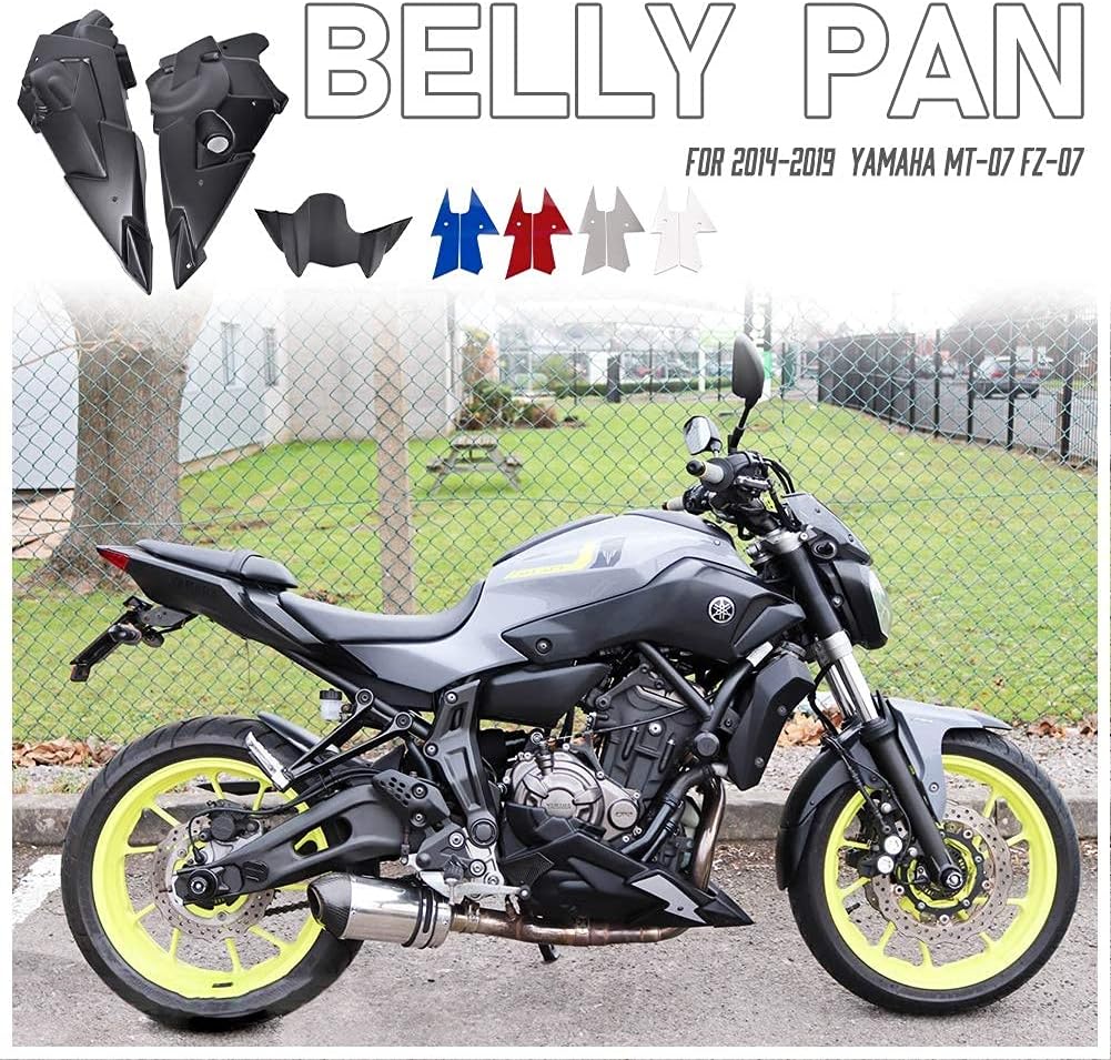 Motorcycle Bellypan Belly Pan Engine Spoiler Fairing Body Frame Kit for FZ-07 MT-07 FZ07 MT07 FZ 07 MT 07 Accessories Parts 2014 2015 2016 2017 2018 2019 2020 (Red)