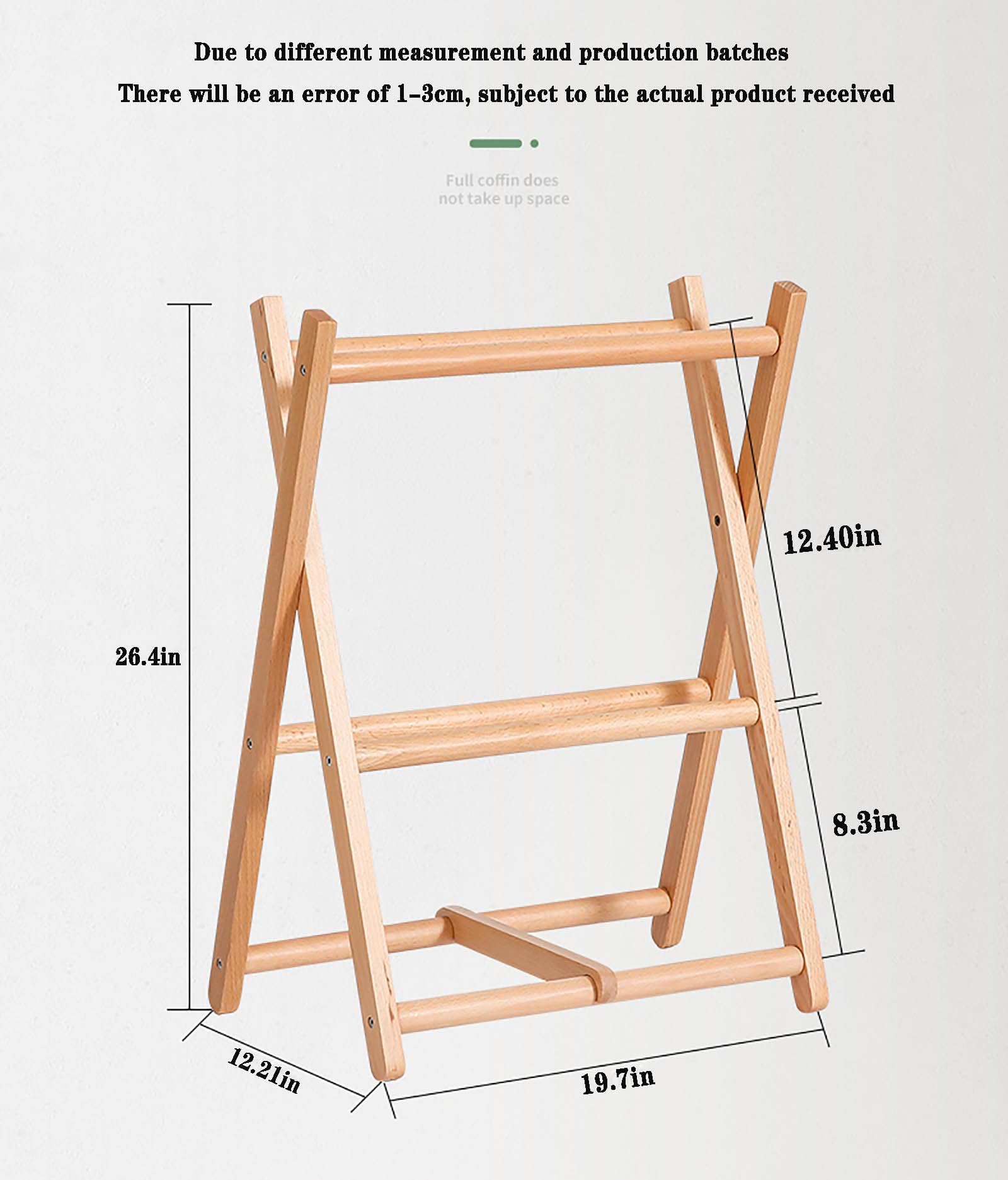 Semplice Porta Pantofole in bambù, Auto-Pieghevole, Multifunzionale, Scaffale per Scarpe Indipendente, Multi-Livello per Soggiorno, Corridoio, Camera da Letto, Noce, 19,7
