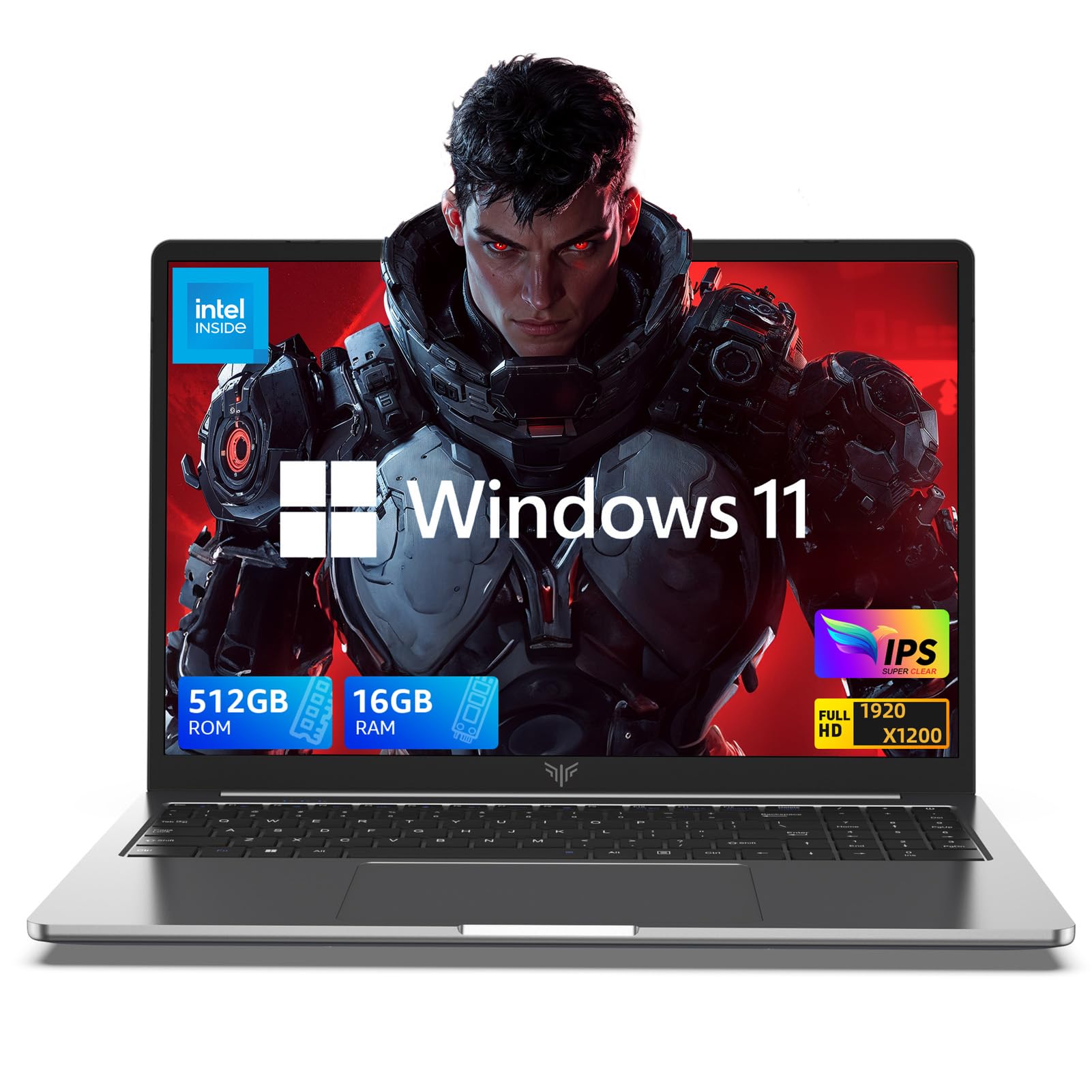 KAIGERR Laptop, 16GB DDR4 512GB SSD Laptop Computer, 15.6inch Windοws 11 Laptop with Ιntel 12th Quad-Core Processor(Up to 3.4GHz), 1920P FHD Display, WiFi 6, USB3.2, Type_C, Long Battery Life