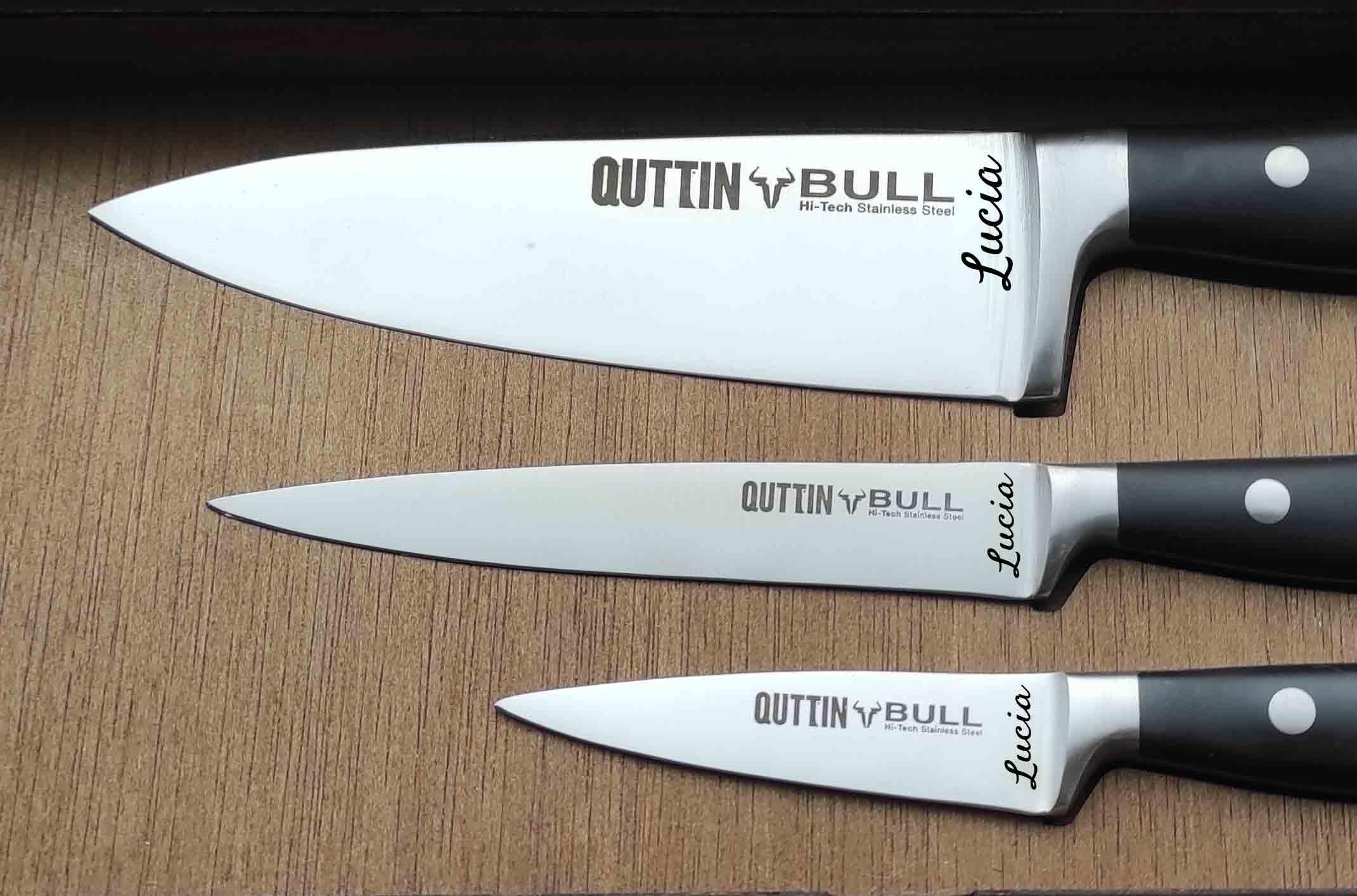 Quttin BULL Set 3 Cuchillos Cocina Profesionales