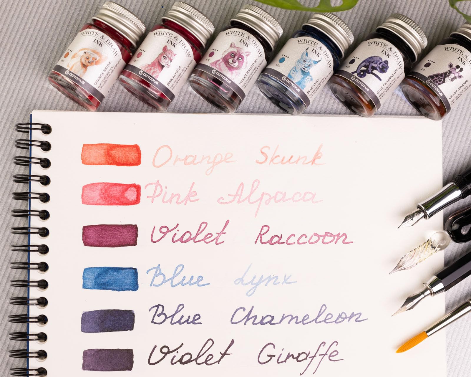 Octopus Write & Draw Ink HORIZON Tintenset, wasserfest, 6 x 10 ml