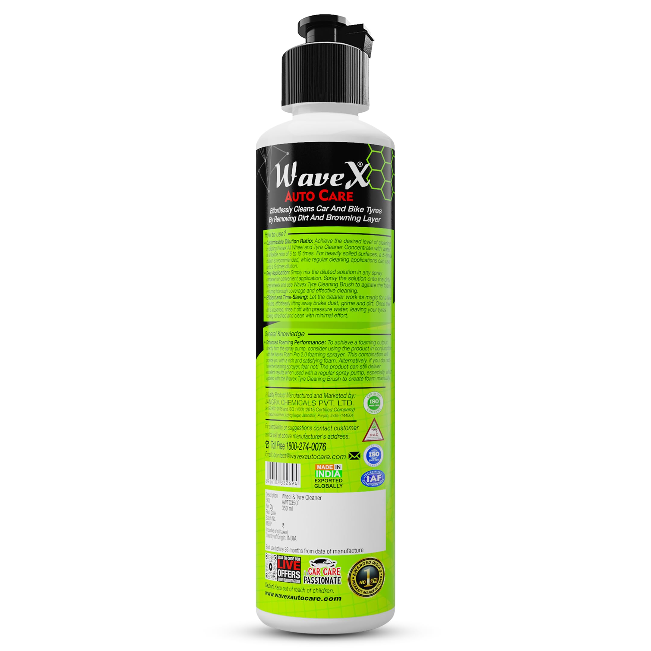 WaveX All Wheel and Tyre Cleaner for Car Concentrate 350ml | Dilutes 15 Times with Water | Acid Free Formulation - All Wheel Safe - Also Car Alloy Wheel Cleaner - Image 7 thumbnail