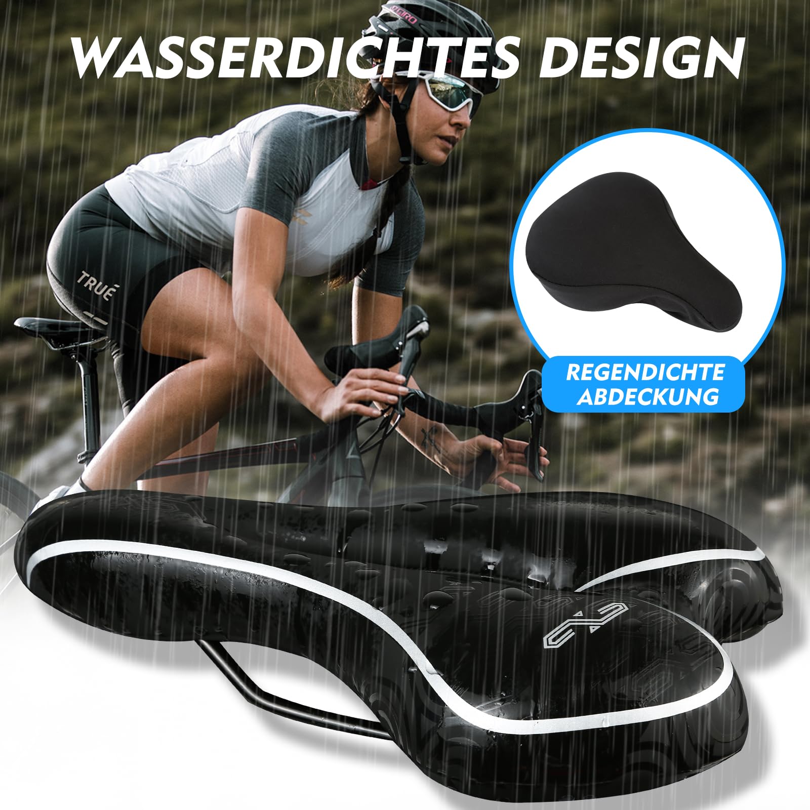 Sella Bici In Gel Unisex - Ammortizzata, Impermeabile E Traspirante - Per Mountain Bike E City Bike - Foto 4