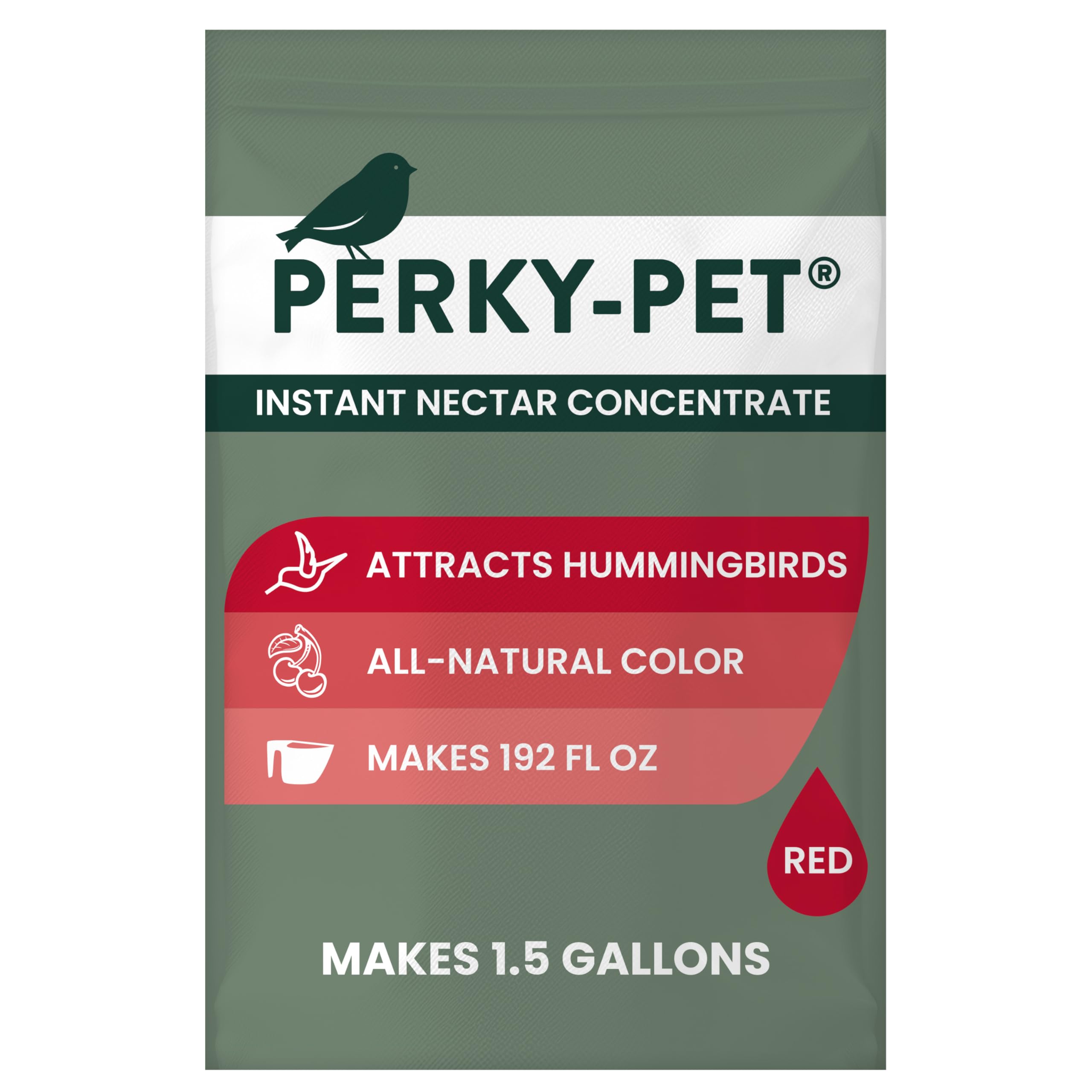 Perky-Pet Hummingbird Instant Nectar Powder Concentrate - 2 lb Bag - 244SFB - Makes 192 oz of Humming bird Liquid Food Nectar - 100% Sucrose