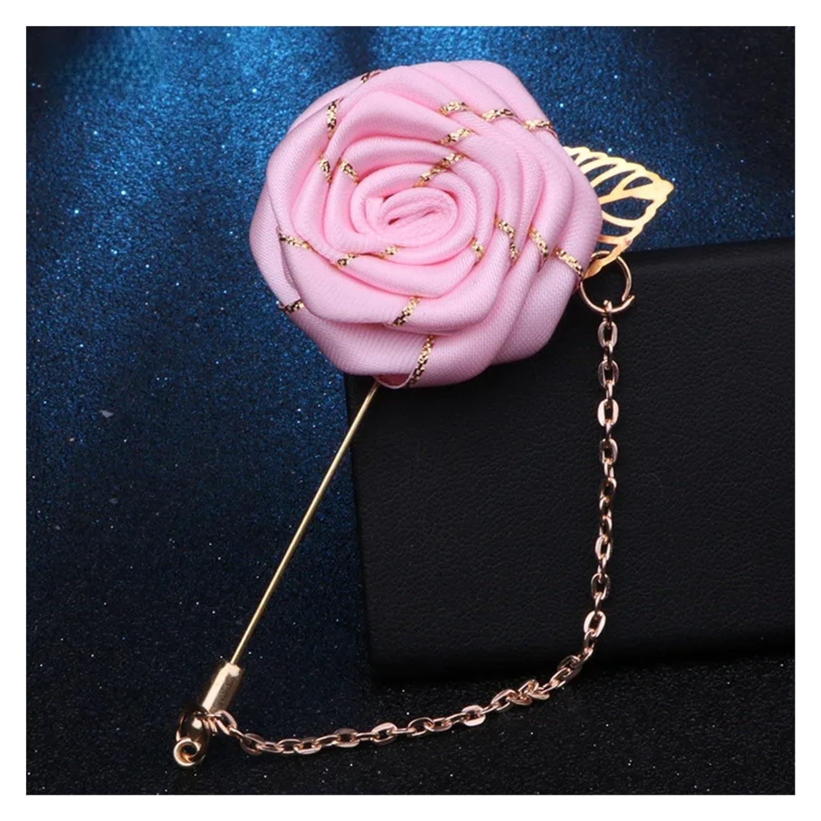 MQFBNNP Wedding boutonniere Groomsmen Lapel Pins Wedding Corsage Boutonniere Pin(Pink)