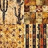 Sunch Craft 24 Sheets 6" x 6" Desert Scrapbook Paper Vintage Western Theme Single-Sided Cardstock for Scrapbooking Journal Card Making #2