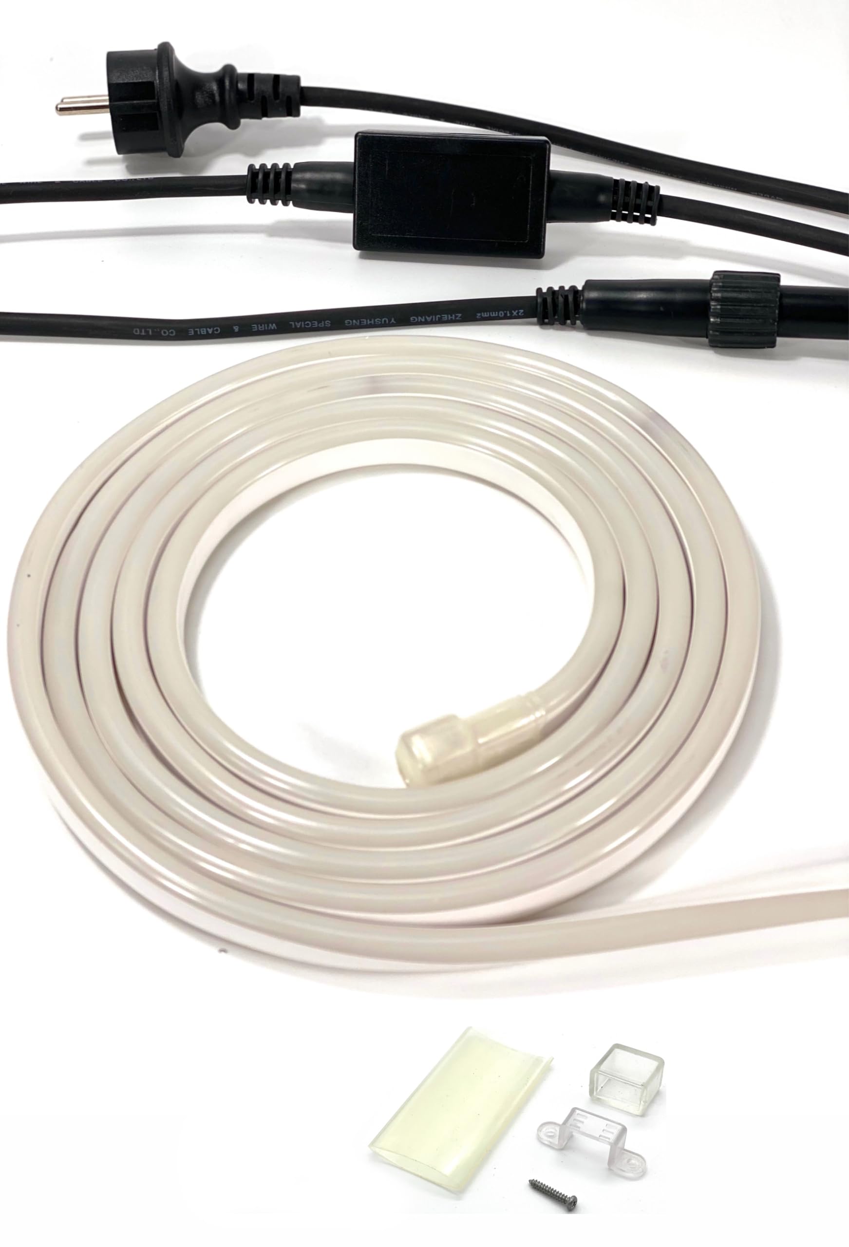 Profi Serie- LED neon flex Striscia di luce 50m esterno e interno, bianco freddo 6500K, dimmerabile, 220V-240V, strip, impermeabile, flessibile. per edifici, negozi, progetti, decorazione