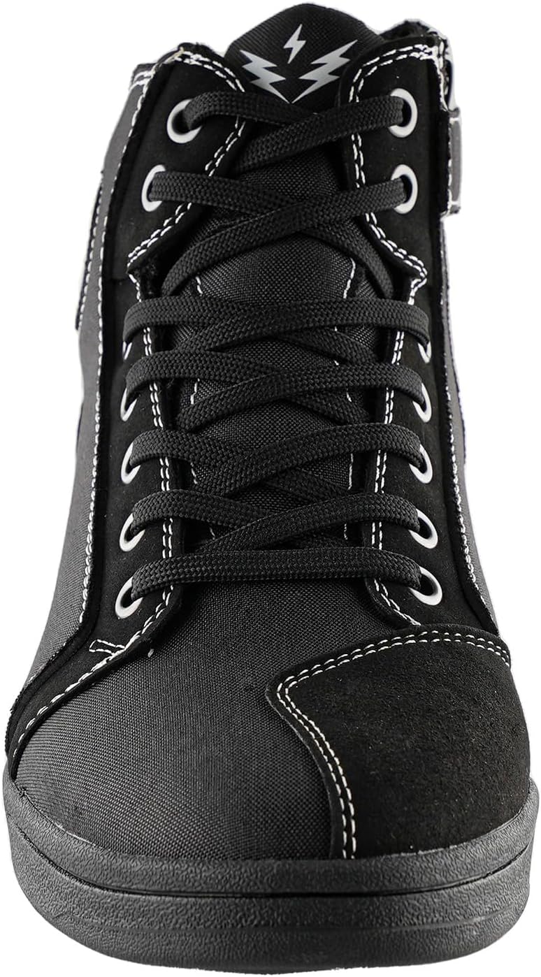 1Storm Men's Motorcycle Boots Rider Racing Black Hiking Trekking Outdoor Boots - Image 9