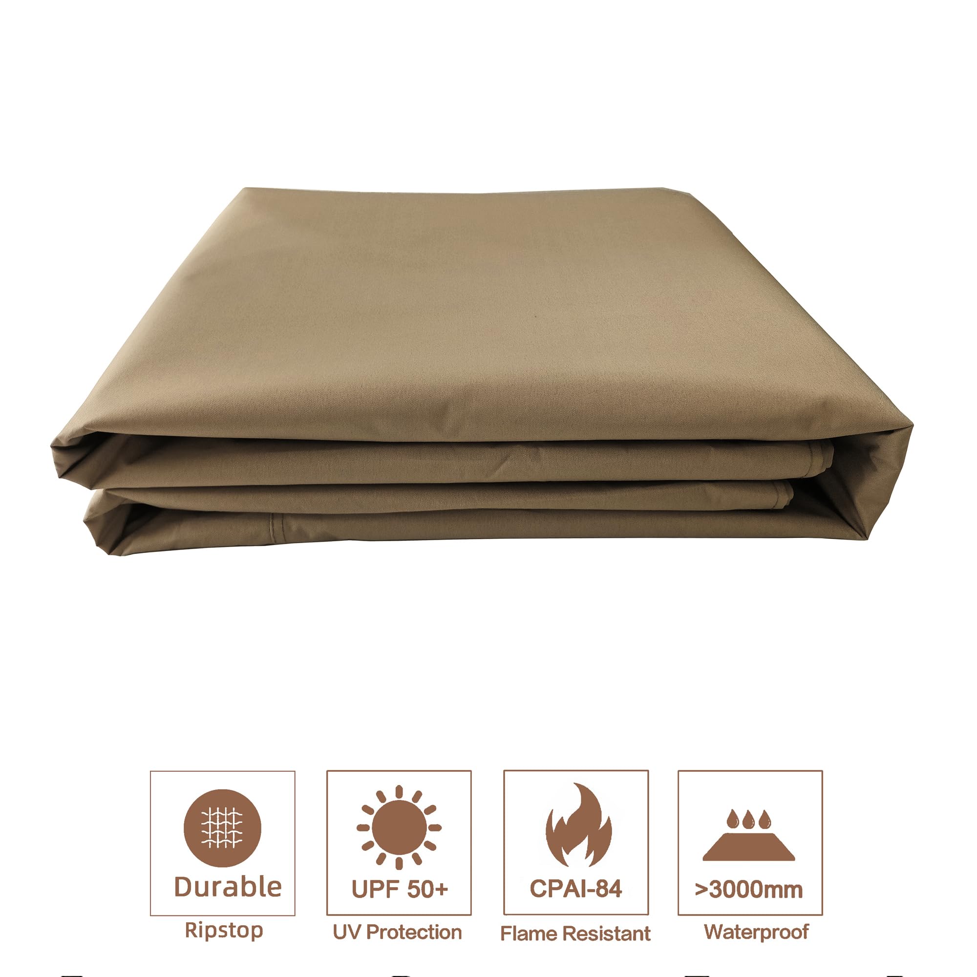 Cubierta de toldo de repuesto para cenador Windsor L-GZ717PST-C, 810213583, South Hampton Gazebo L-GZ659PST, A111011500 (caqui) 6