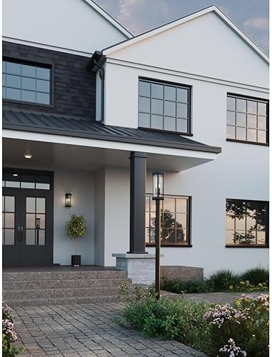 Miniatura 2 de Progress Lighting P540104-031 Ramsey - Farol de poste para exteriores, 3 luces, 180 vatios, color negro texturizado