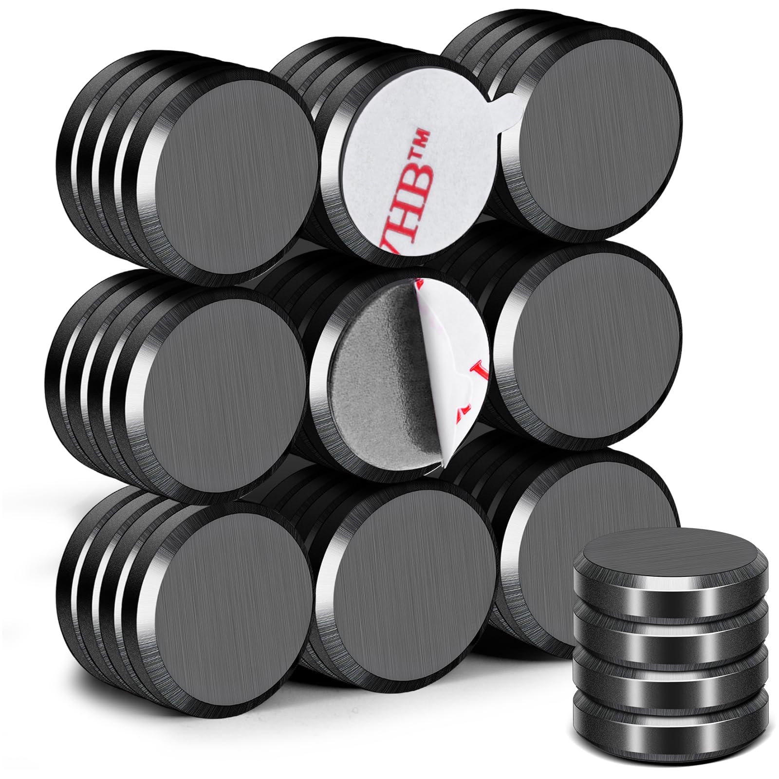 Photo 1 of DIYMAG Ceramic Disc Magnets, Black, 40-Piece