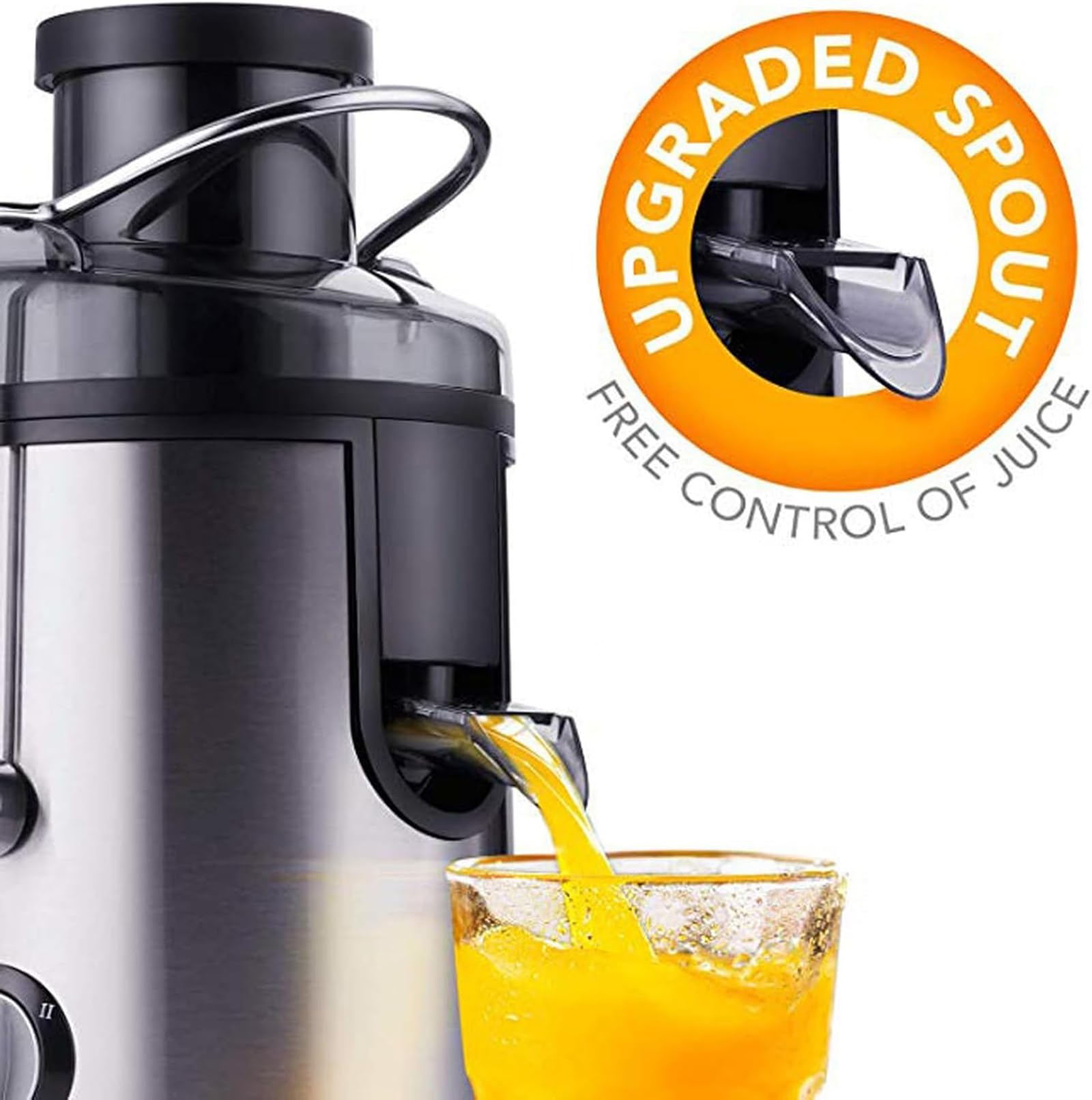 Presse-agrumes automatique, 800 W, réglage de la vitesse, protection contre la surchauffe, capacité 450 ml, pour grenades, oranges, citrons, mandarines