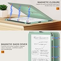 Vista 6 de MoKo Funda para Yaxa Kindle Scribe 2024/2022 de 1ª generación, funda delgada de piel sintética con función de encendido y apagado automático