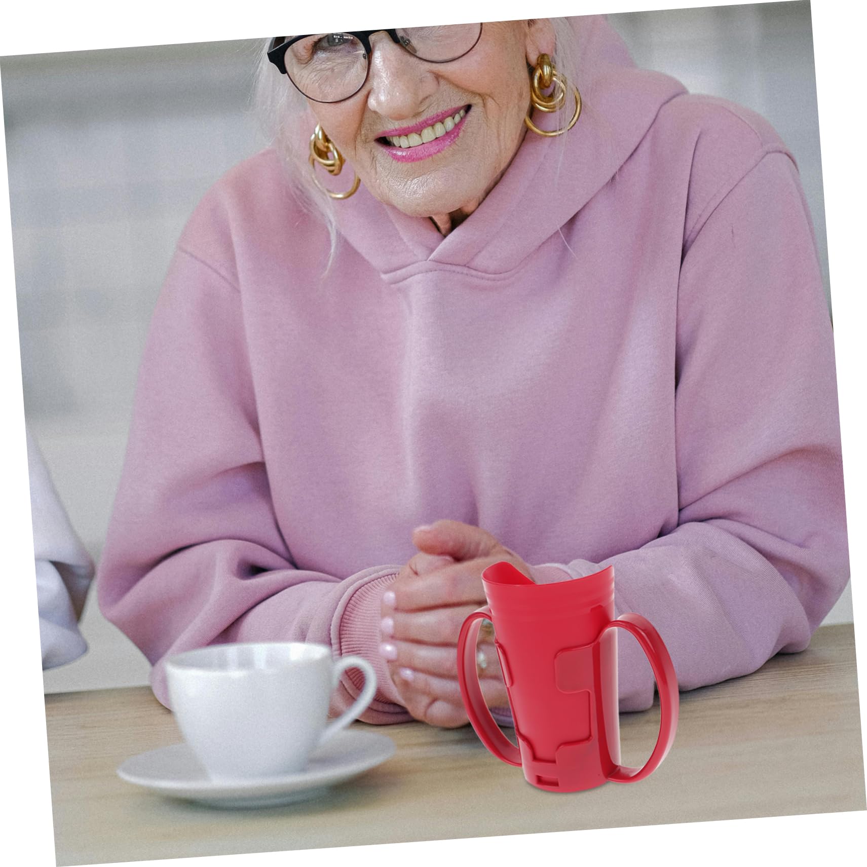 5 Pz Coppa Per Anziani Tazza Per Bere Disfagia Tazze Antigoccia Per Adulti Bere Tazza Bicchieri Infrangibili Che Bevono A Prova Di Perdite Tazza Di Alimentazione Suo Rosso Plastica