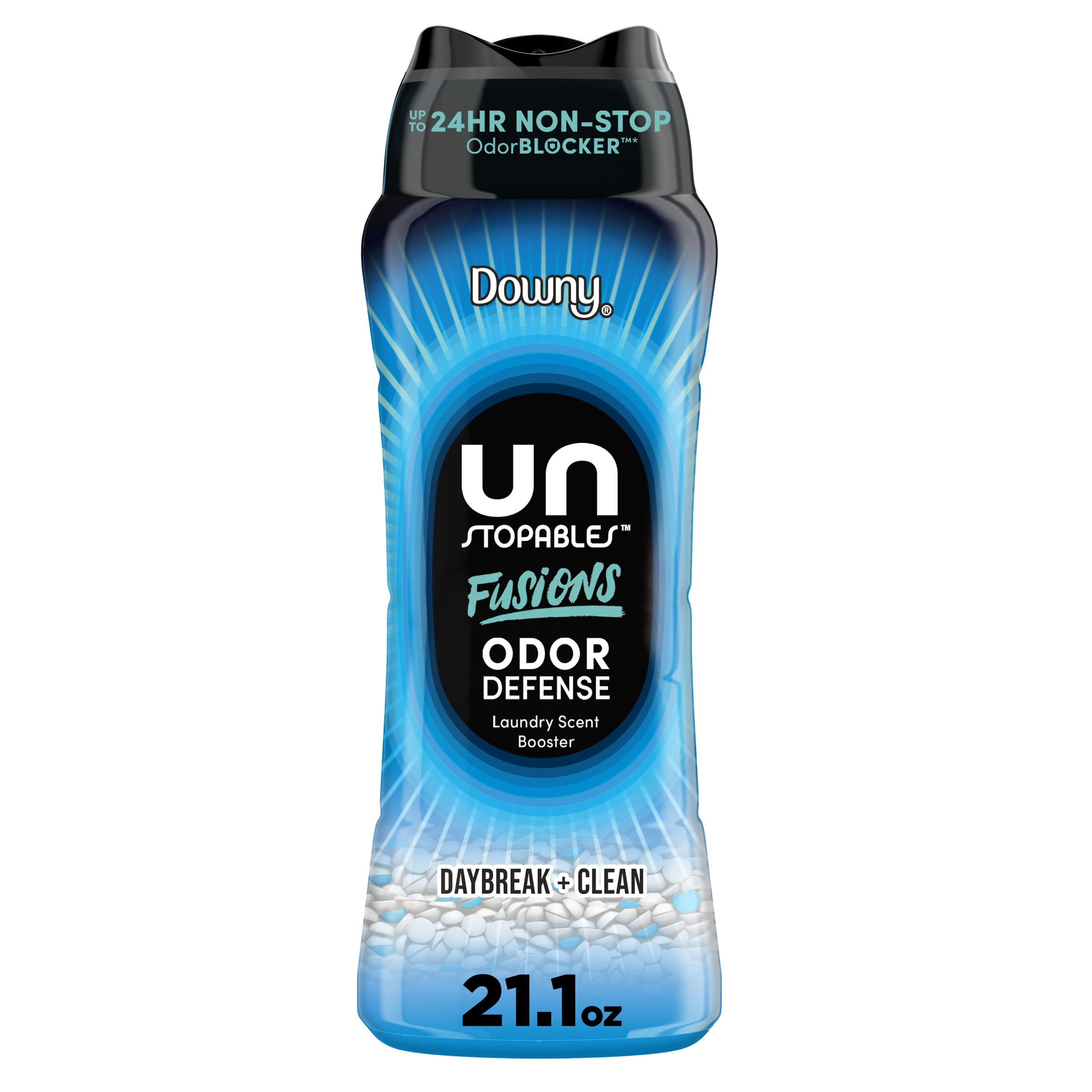 Downy Unstopables Fusions Odor Defense In-Wash Laundry Scent Booster Beads Daybreak Clean Scent 21 1 OZ 2-in-1 Laundry
