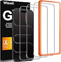 Vista 1 de Wiaocit Paquete de 3 protectores de pantalla de vidrio templado para iPhone Air, dureza 9H, sin burbujas, compatible con fundas