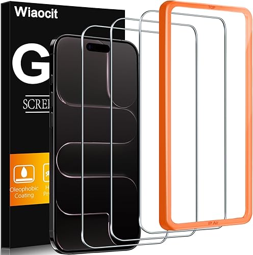 Wiaocit Paquete de 3 protectores de pantalla de vidrio templado para iPhone Air, dureza 9H, sin burbujas, compatible con fundas