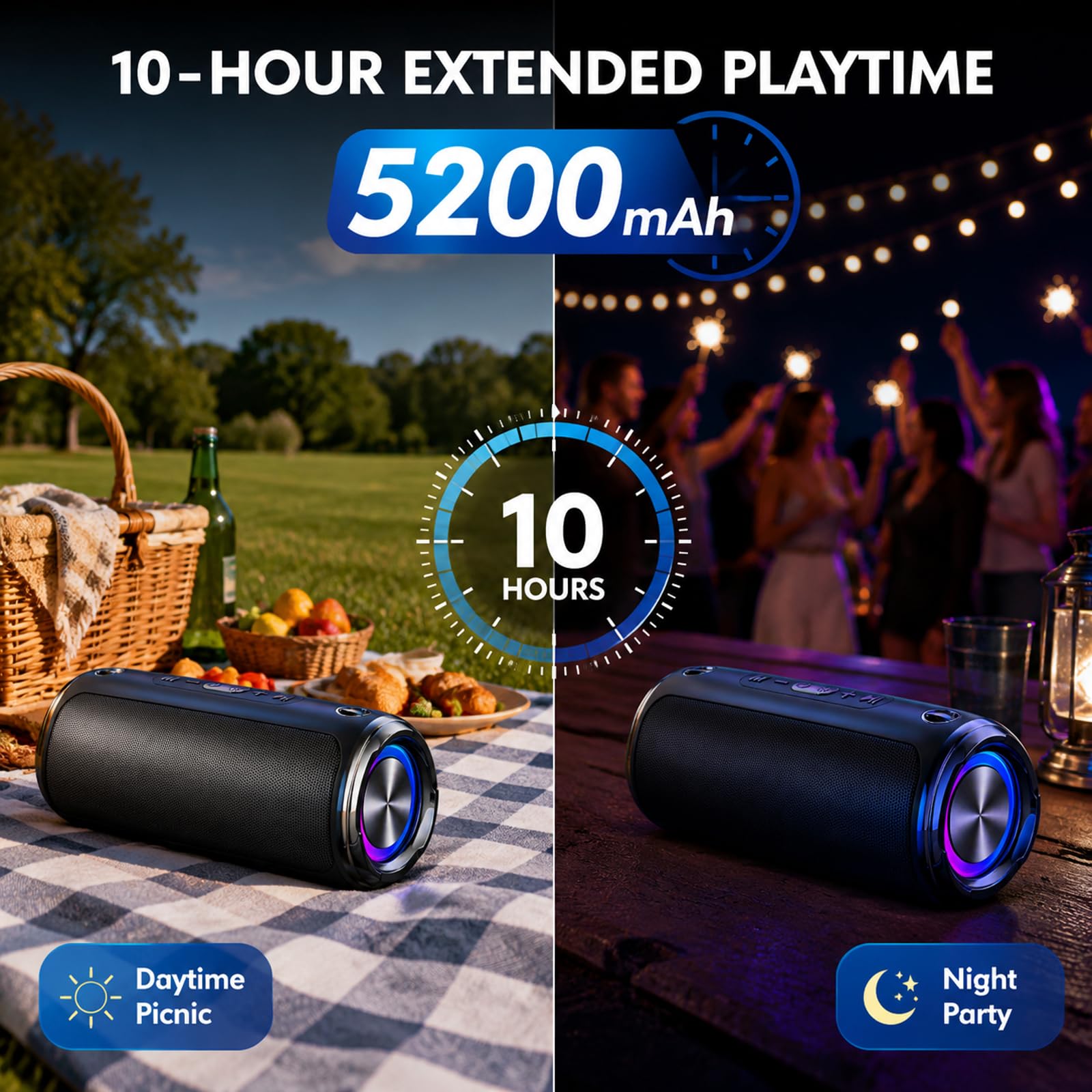 Bluetooth-Lautsprecher – Hi-Fi-Stereo-Soundbar, IPX6 wasserdicht, langlebiges Gehäuse für immersives Heimkinoerlebnis und TV-Kompatibilität, dreifache Audio-Umschaltung
