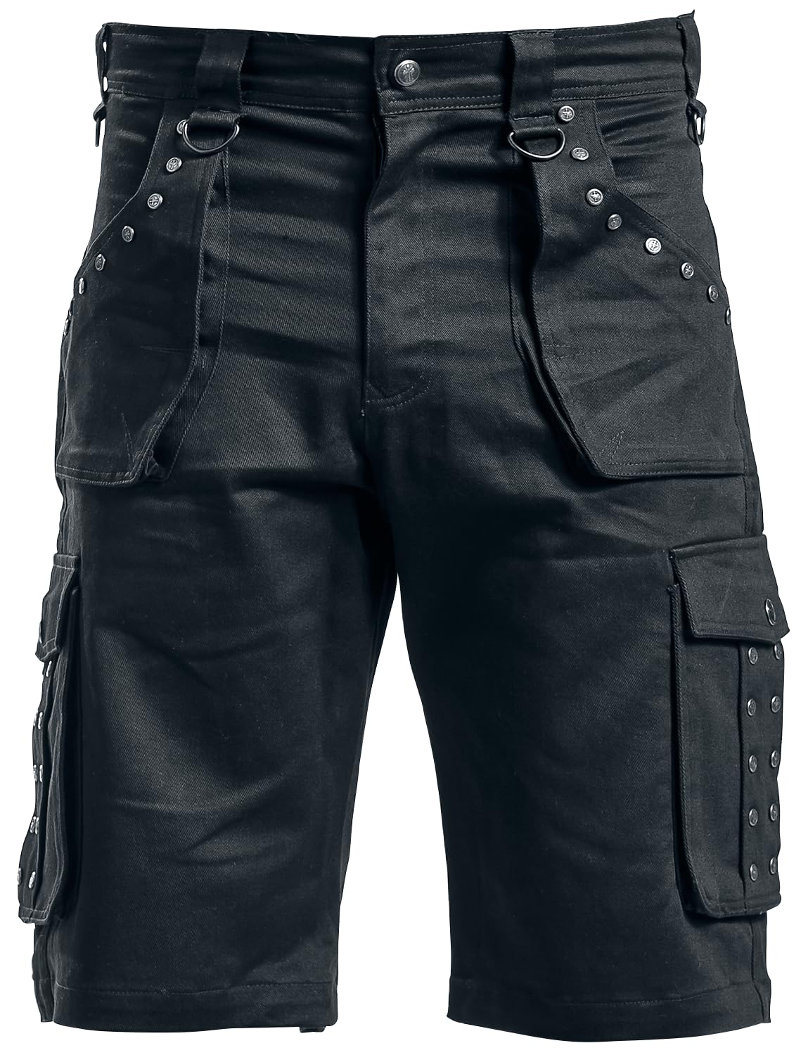 Gothicana by EMP Herren Schwarze Shorts mit Nieten