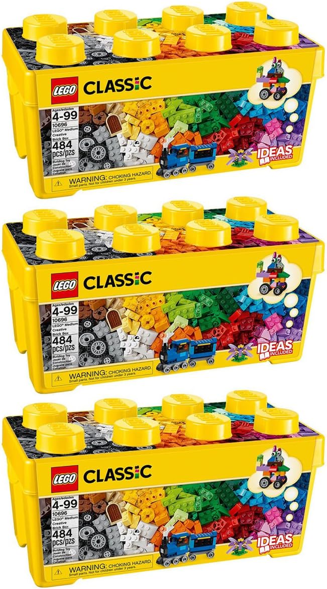 LEGO Classic Medium Creative Brick Box 10696, 3 Pack