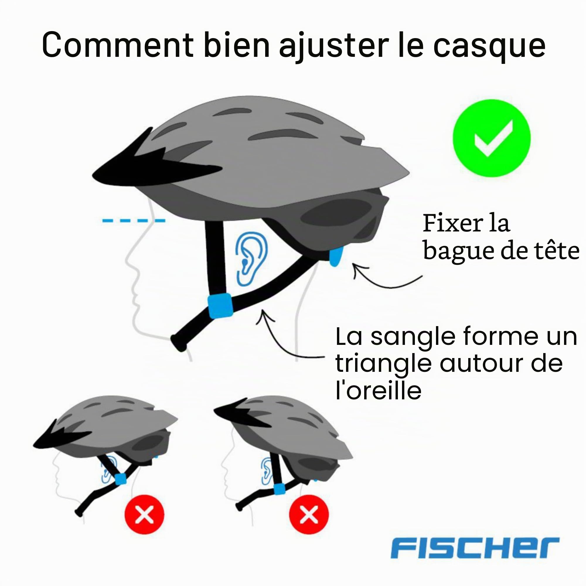 FISCHER Casque de vélo Urban Plus avec éclairage arrière LED intégré pour Homme et Femme
