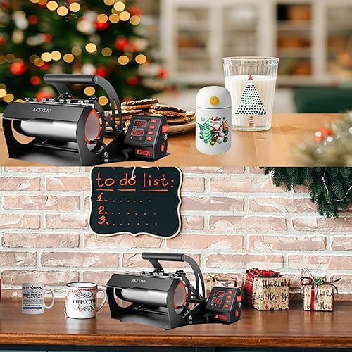 Miniatura 8 de AKEYDIY Prensa de calor para vasos de 30 onzas, 20 onzas, 16 onzas, prensa de vasos de sublimación, latas de frascos de vidrio, máquina de prensa de