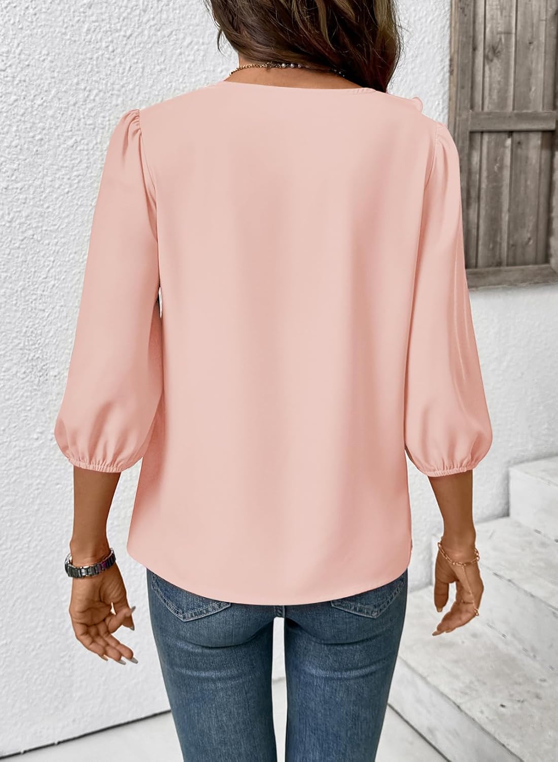 SHEWIN Womens Blouses Dressy Casual 3/4 Length Sleeve Work Shirts Business Casual Tops Spring Outfits for Women 2026 - Image 6