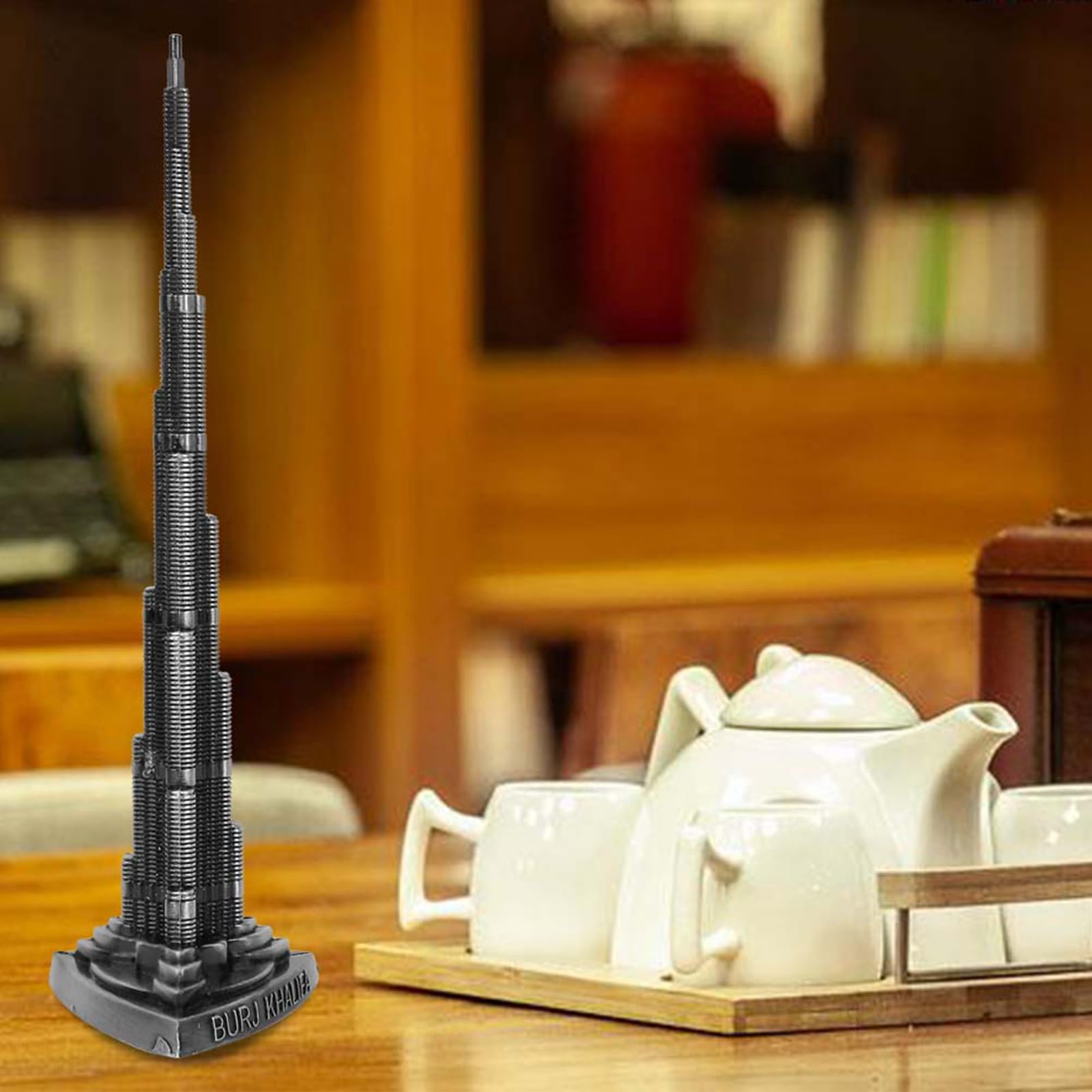 Torre Burj Khalifa, Ornamenti per torre Statua Burj Khalifa Torre di Dubai Modello in miniatura Torre di Dubai Decorazione per scrivania Arti e mestieri per camera da letto Cafe