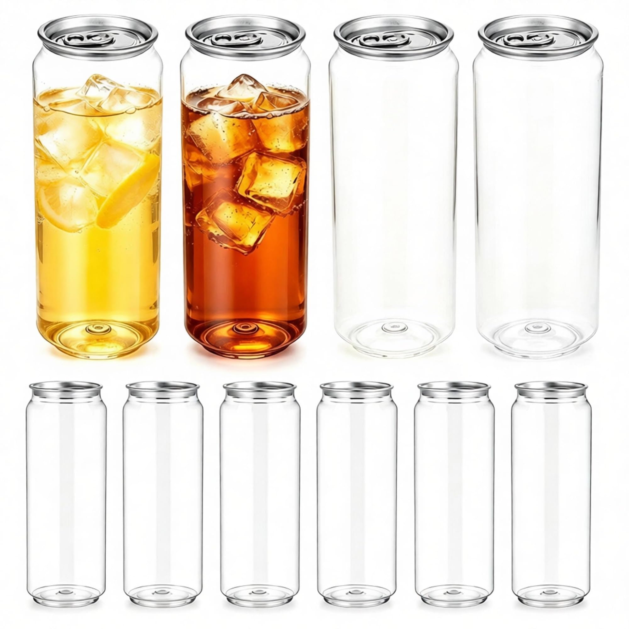 Vasos desechables de plástico PET transparente SYSXLT pack de 200 unidades para bebidas