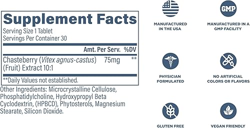 Miniatura 5 de Revive MD Suplemento de Chasteberry para mujeres - Caste-Berry Liposomal (Vitex Agnus-Castus) - Apoya la salud de la mujer, el equilibrio hormonal y