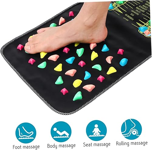 Miniatura 5 de minkissy Cojín de masaje de pies para pies, rodillo de reflexología para fascitis plantar, alfombrilla de reflexología para pies, masajeador