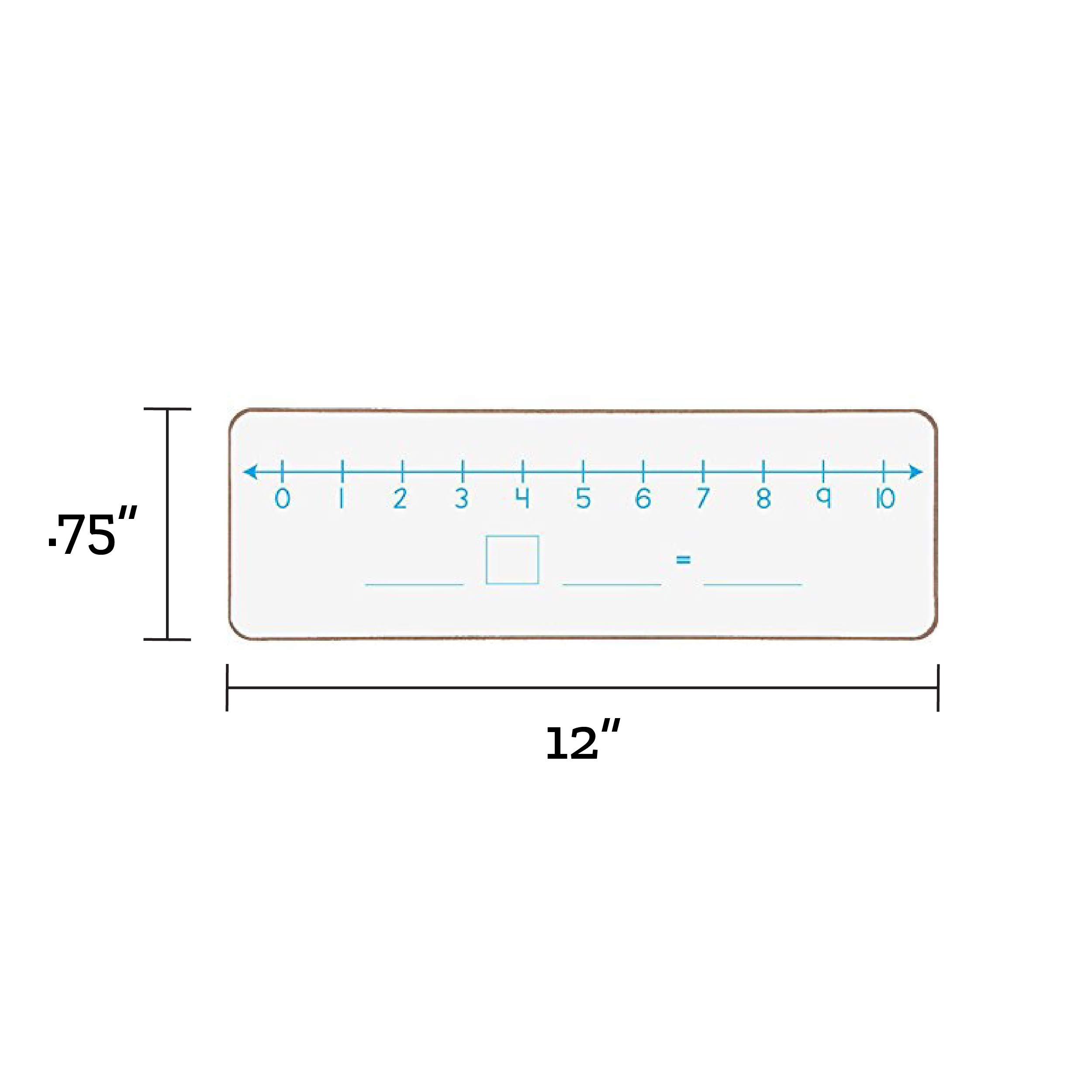 Really Good Stuff Number Line Dry Erase Boards, 12” by 4” (Set of 6