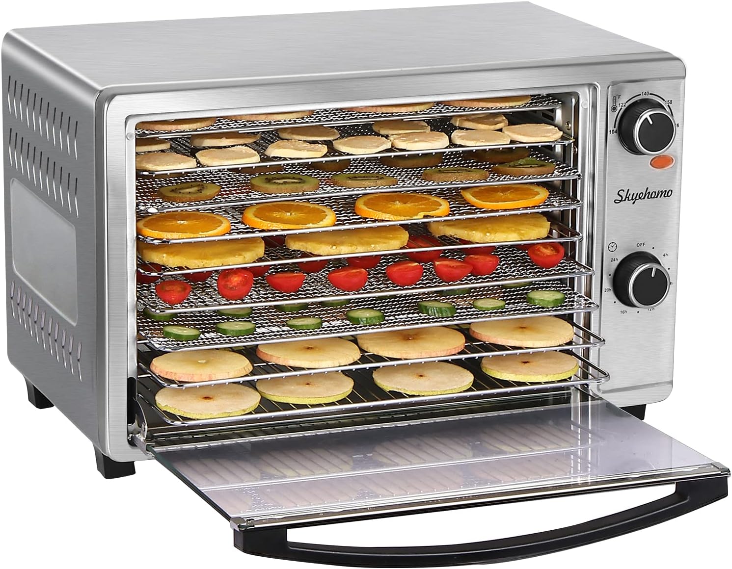 Skyehomo Food Dehydrator Machine, 9Stainless Steel Trays