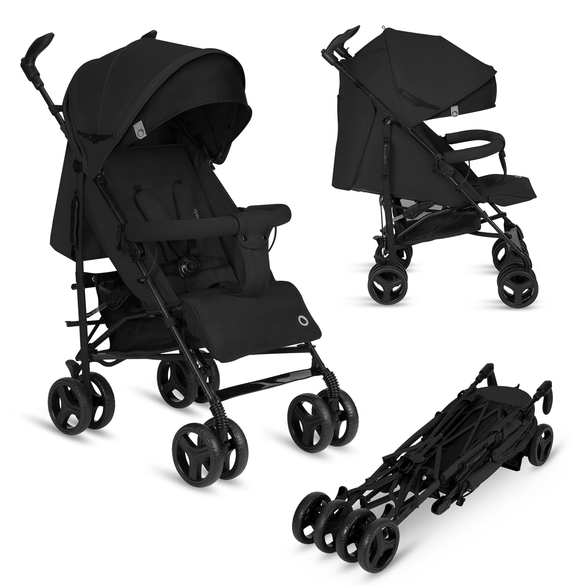 Lionelo Irma Buggy Kinderwagen ab 6 Monate, leicht 7 kg, Liegeposition, faltbar mit Einhand-Faltsystem, 6-Zoll-EVA-Räder mit Federung & Bremse, Moskitonetz, bis 15 kg