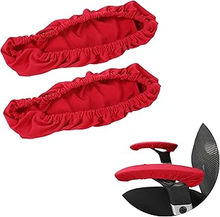 Cafopgrill 1 Par Tejido Elástico Tejido Silla Reposabrazos Silla Silla de Ruedas Reposabrazos Codos Antebrazos Alivio de presión Funda(Rojo)