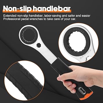 Bottom Bracket Tool Compatible with Shimano Hollowtech II, BB9000, BBR60 | with 2 Adaptors and 1 Crank Cover Tool