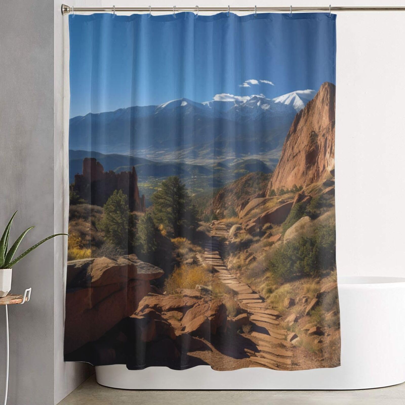 Rideau de douche anti-éclaboussures épais Pikes Peak Colorado pour garder un sol toujours sec