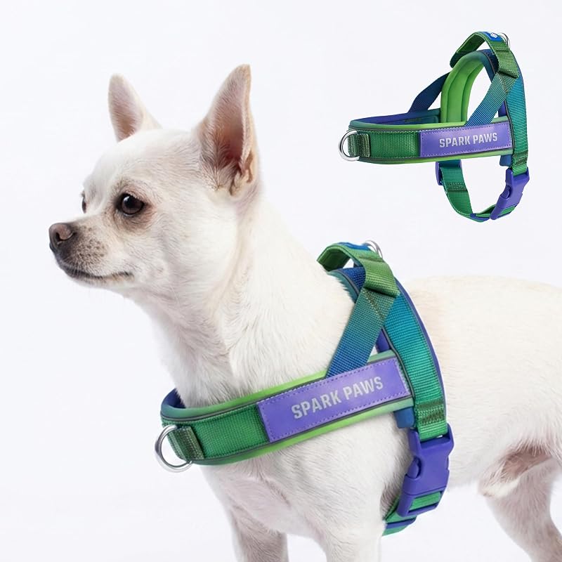 Peitoral para Cães Spark Paws com Clipe Frontal Antipuxão, Acolchoado e Leve – DHS231031