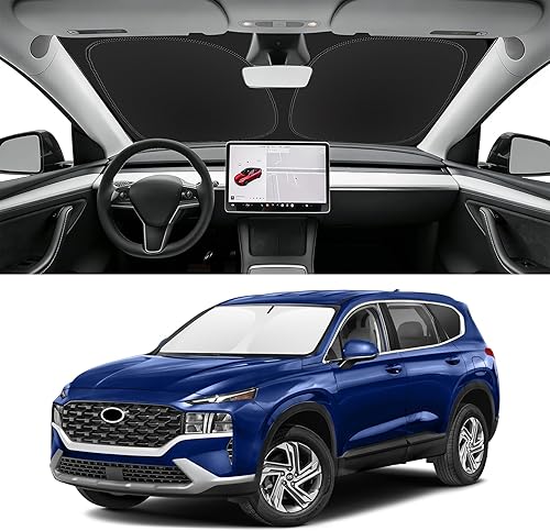 Miniatura 182 de Parasol de parabrisas de ajuste personalizado para Nissan Titan 2017-2024, bloquea los rayos UV y el calor, parasol de ventana delantera, fácil