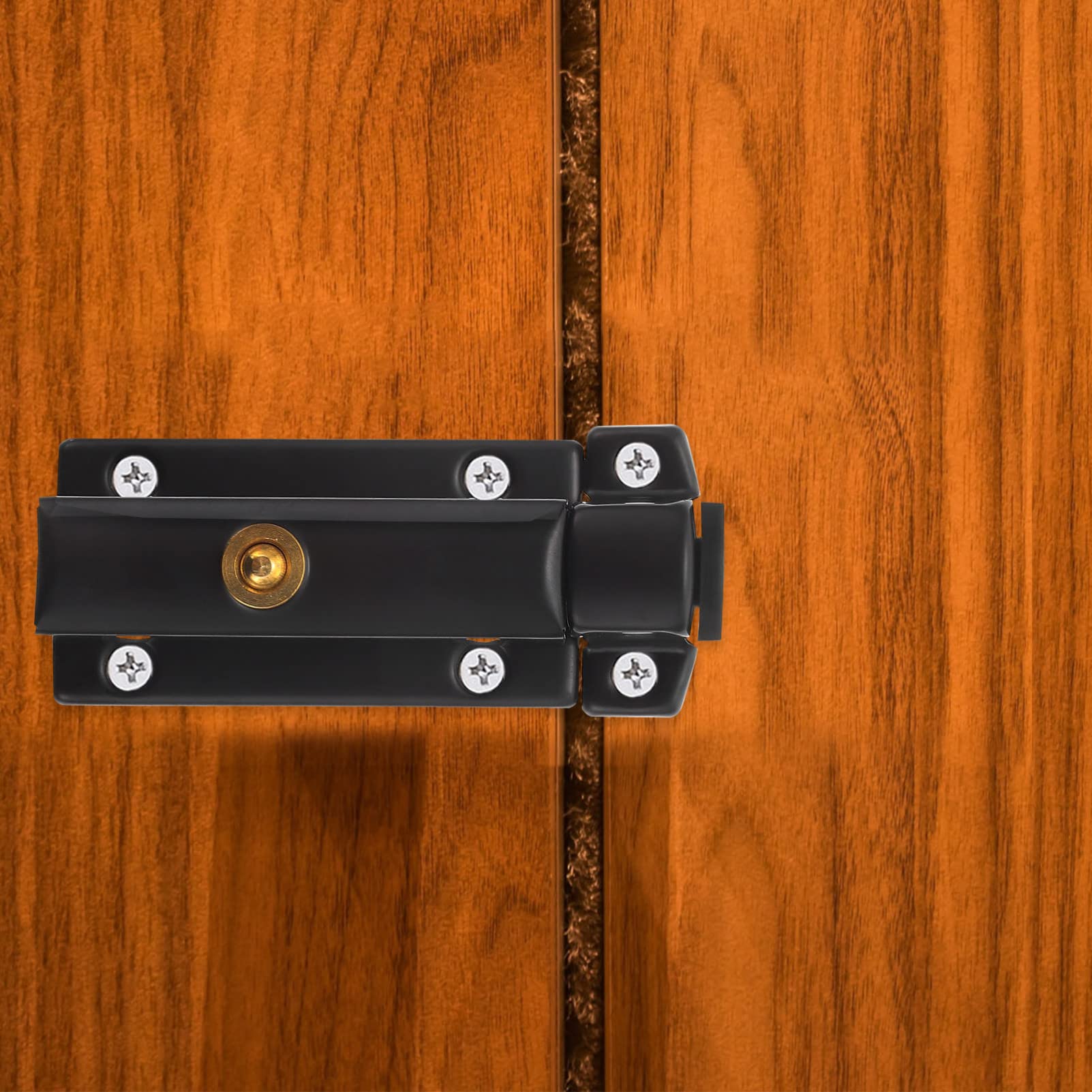 jojofuny 6pièces Loquet à Ressort Inoxydable Verrou De Porte Coulissant Système De Sécurité Pratique Avec Vis Finition Mat