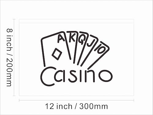Miniatura 4 de 220092 Casino Poker Game Card Room Man Cave Decoración para el hogar, letrero de neón con luz LED (12 x 8 pulgadas, rojo)