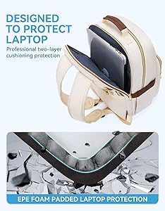 BOSTANTEN 15.6 Inch Laptop Backpack for Women- College Teacher Computer Bag Travel Backpack Purse