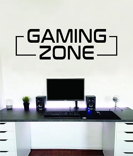 Gaming Zone Large Wall Decal Home Decor Sticker Vinyl Art Bedroom Room Baby Teen Kids Girls Boys Gamer Video Game Geek PC Cool Controller
