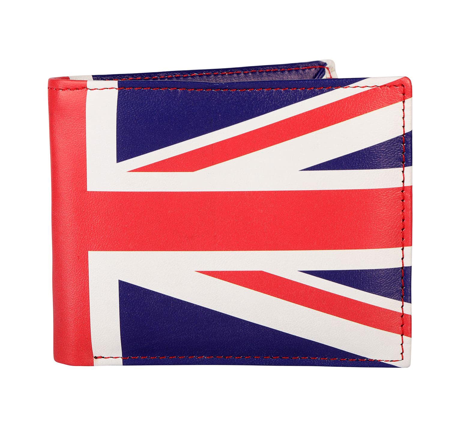 Cartera De Piel Para Hombre Con Estampado Union Jack - Con Protección RFID Y Múltiples Compartimentos