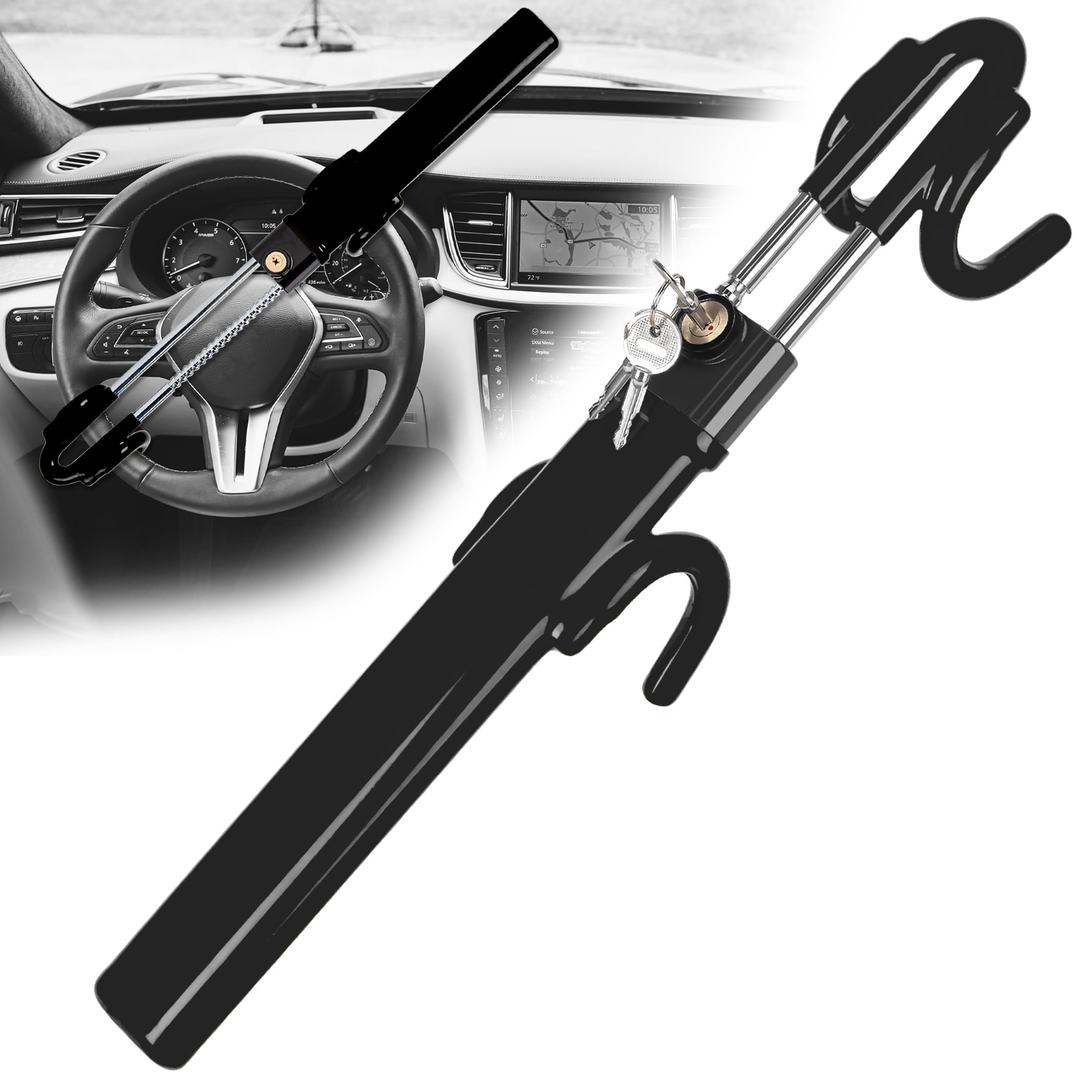 CARTMAN Heavy Duty Steering Wheel Lock