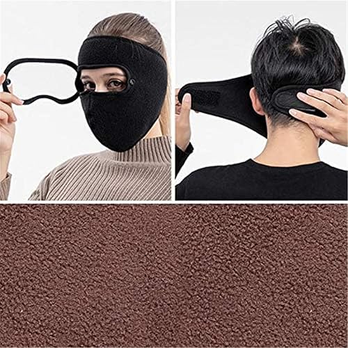 Miniatura 6 de Protección facial completa, máscaras cálidas de invierno, forro polar para montar a prueba de viento, gafas de alta definición con protección facial
