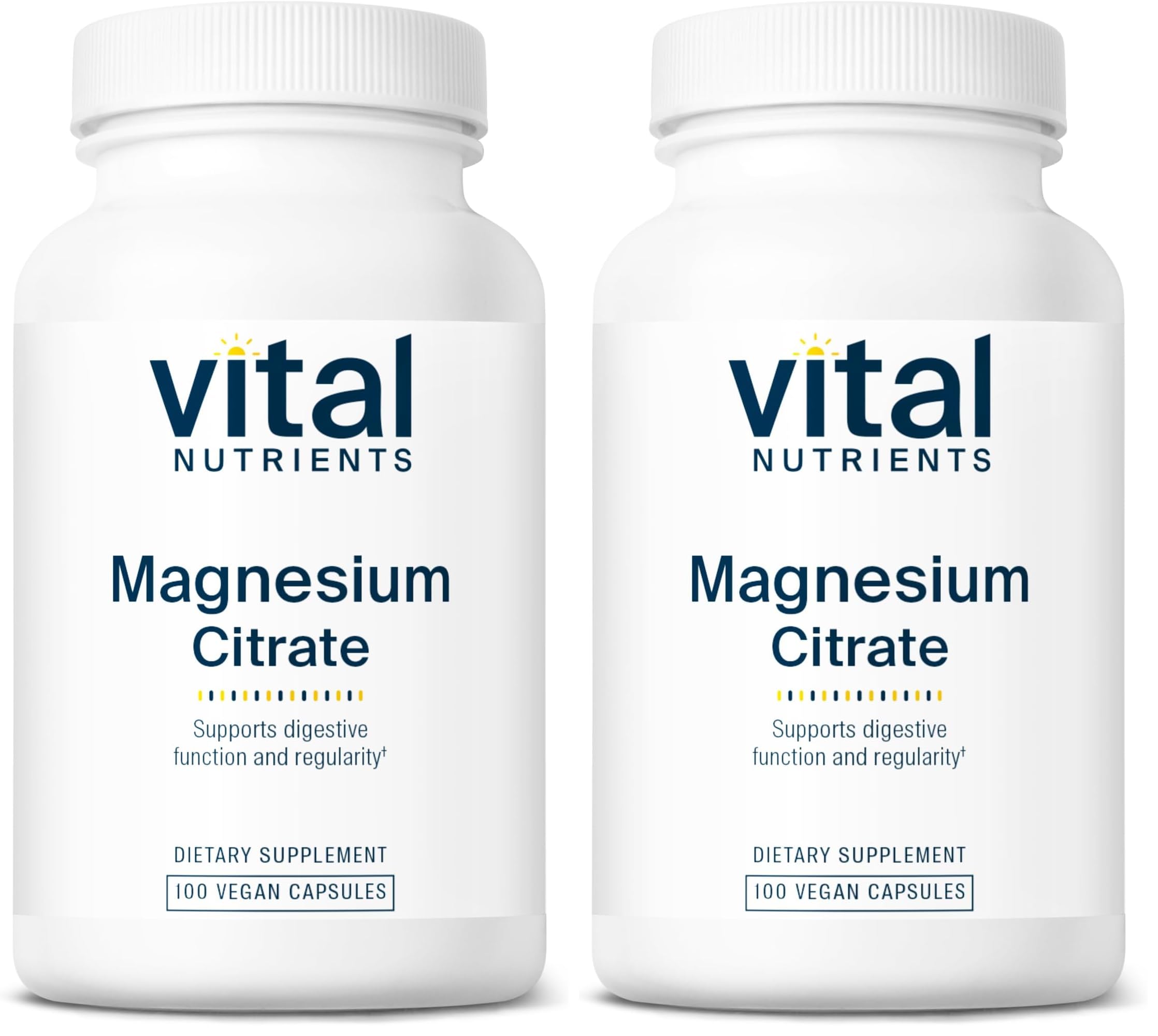 Vital Nutrients Magnesium Citrate 150mg | Promotes Relaxation | Supports Sleep, Bone, Heart, Muscle, Kidney, & Nerve Health* | Vegan Supplement | Gluten, Dairy, Soy Free | 100 Capsules (Pack of 2) 100 Count (Pack of 2)