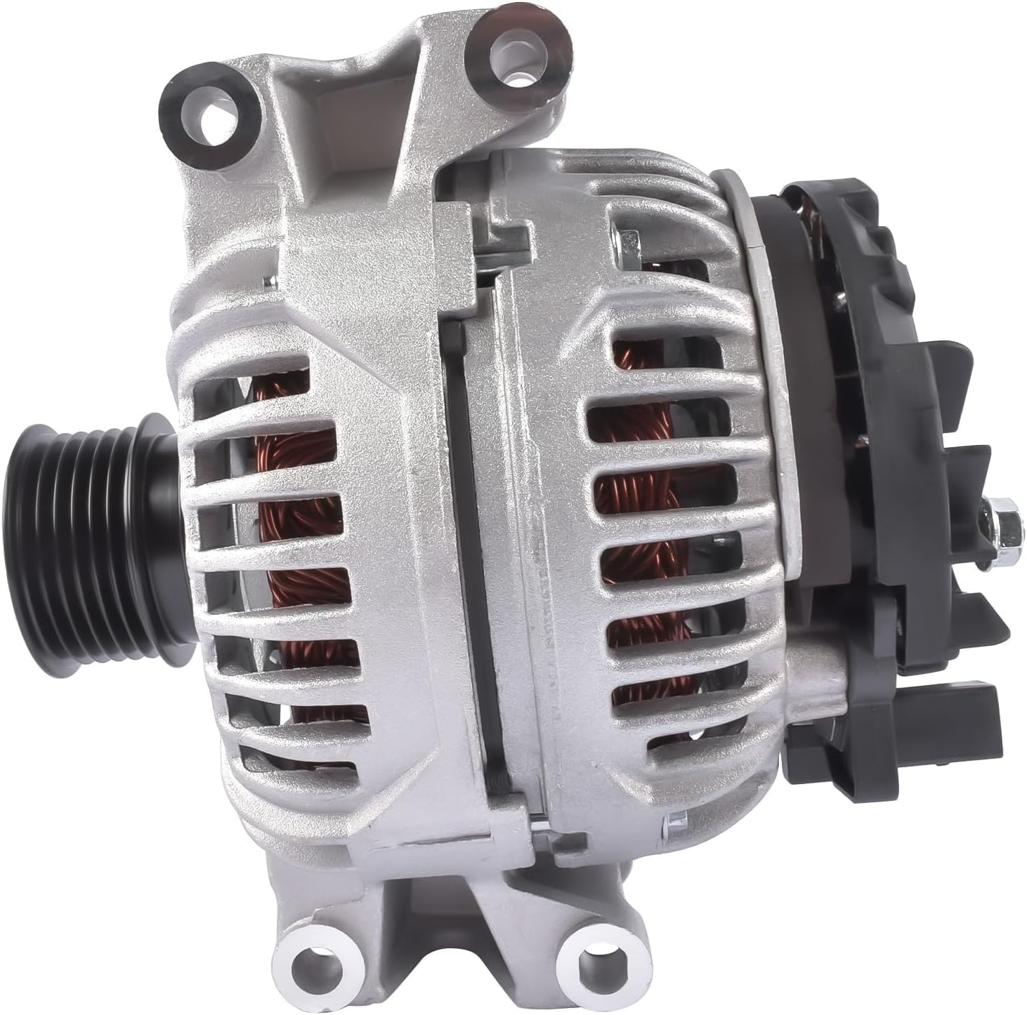 Alternator Replacement for Mercedes C300 2009-2012 GLK350 2010-2012 150A 12 Volt CW, 6-Groove Pulley 0009061202 0131546302